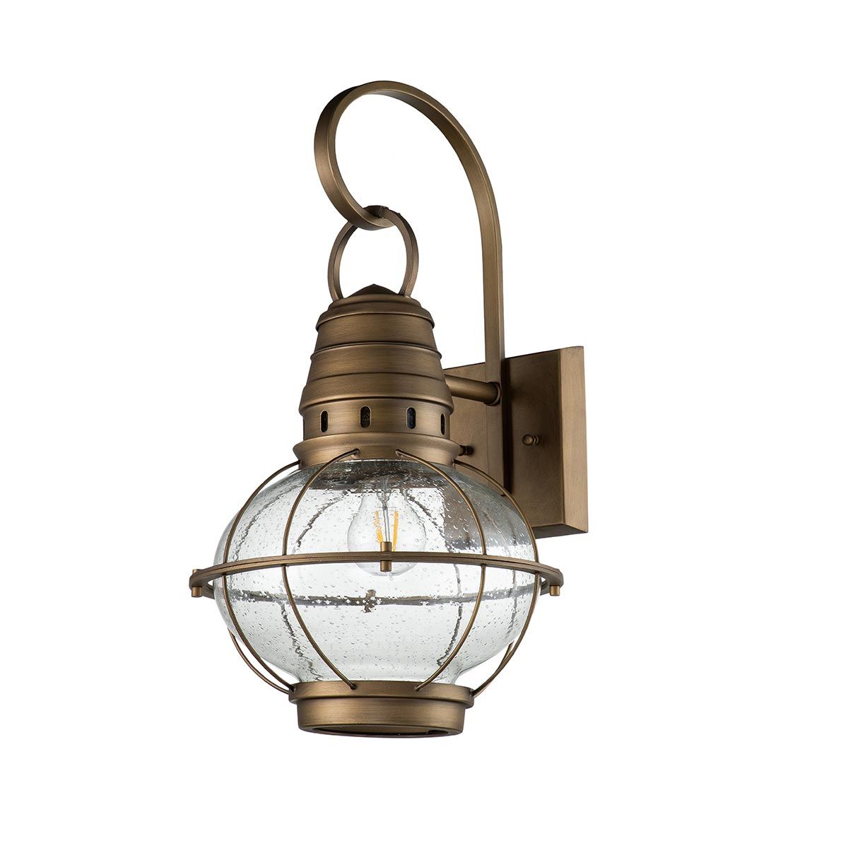 Bridgepoint In Light Large Wall Lantern In Natural Brass