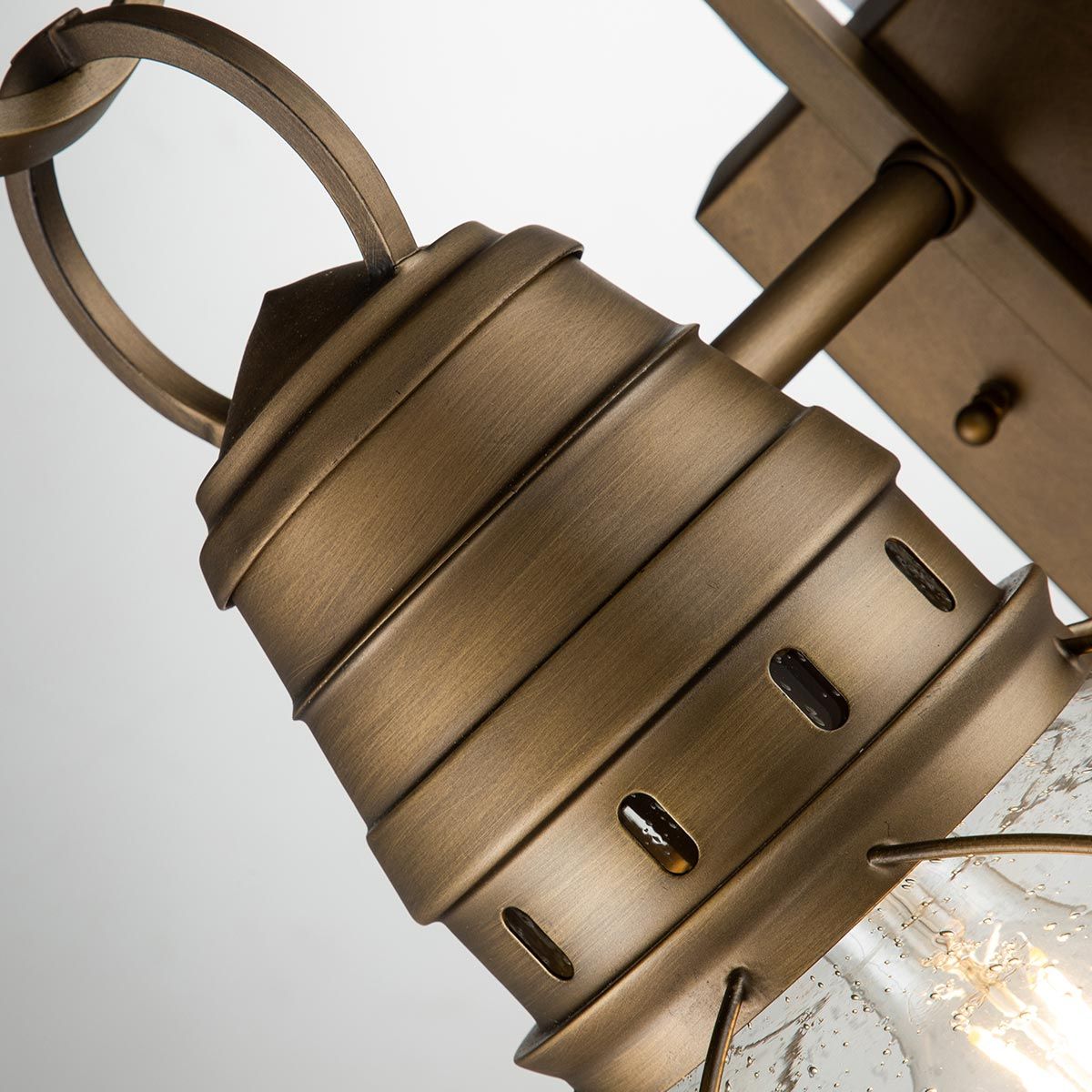 Bridgepoint Light Medium Wall Lantern in Natural Brass