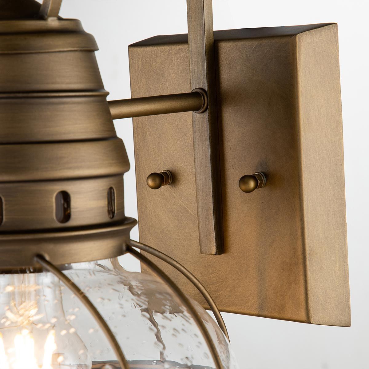 Bridgepoint Light Medium Wall Lantern in Natural Brass