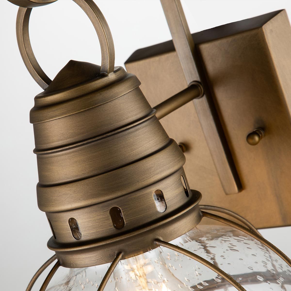 Bridgepoint Light Medium Wall Lantern in Natural Brass
