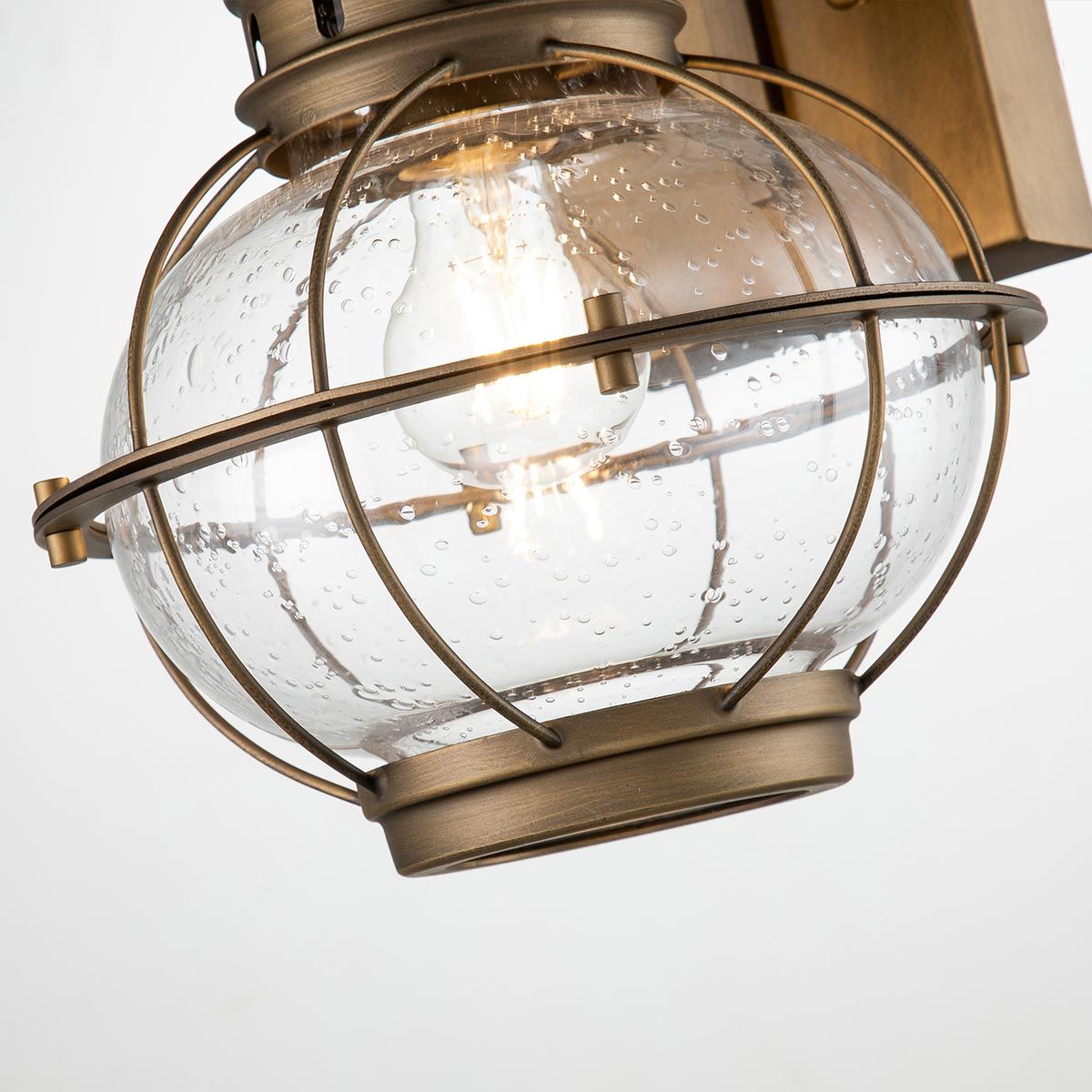 Bridgepoint Light Medium Wall Lantern in Natural Brass