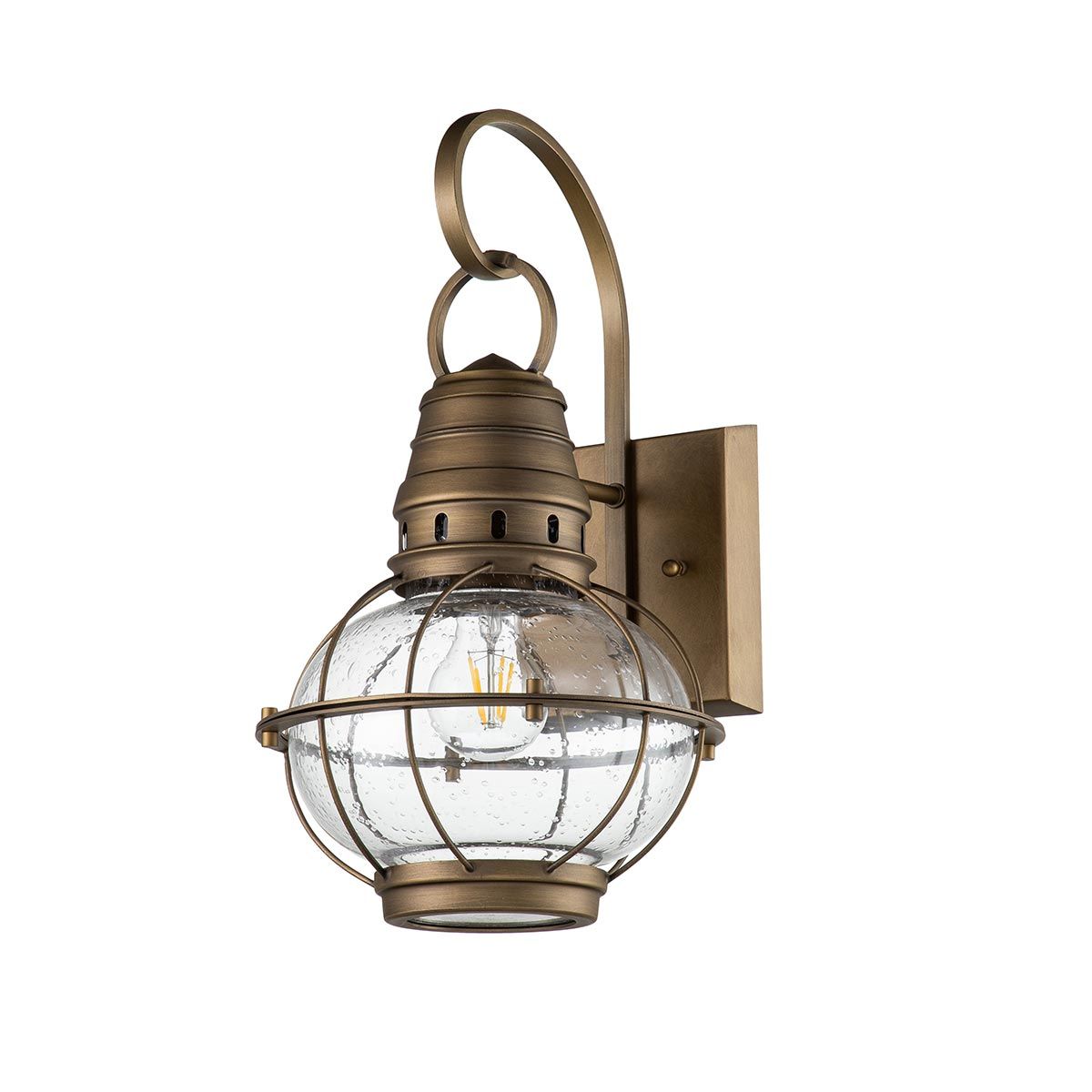 Bridgepoint Light Medium Wall Lantern in Natural Brass