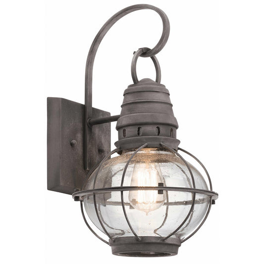 Bridgepoint in Light Medium Wall Lantern in Weathered Zinc