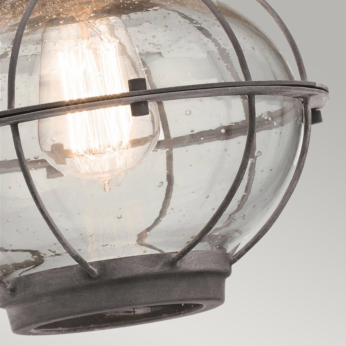 Bridgepoint in Light Medium Wall Lantern in Weathered Zinc