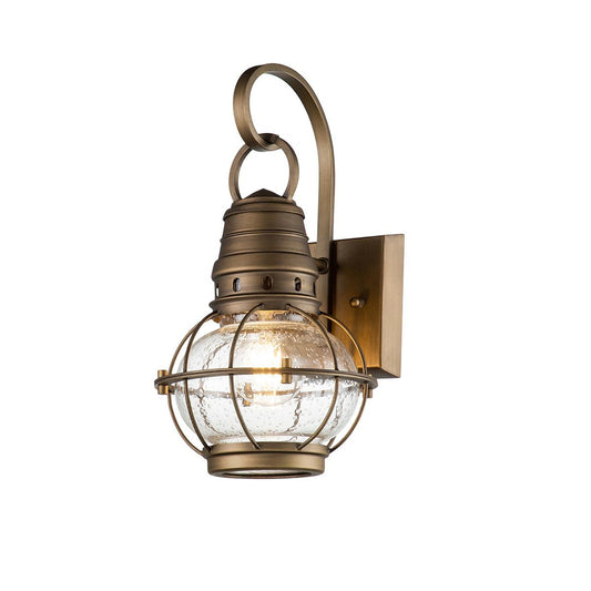 Bridgepoint Light Small Wall Lantern in Natural Brass