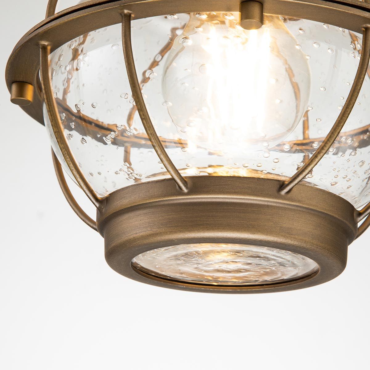 Bridgepoint In Light Small Chain Lantern In Natural Brass