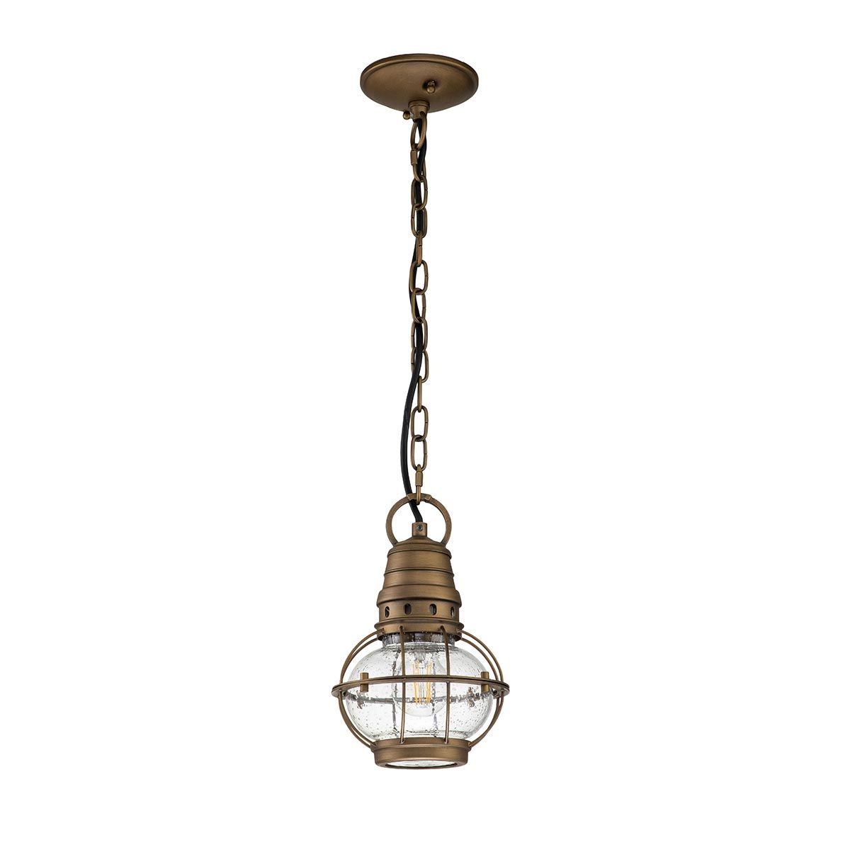 Bridgepoint In Light Small Chain Lantern In Natural Brass
