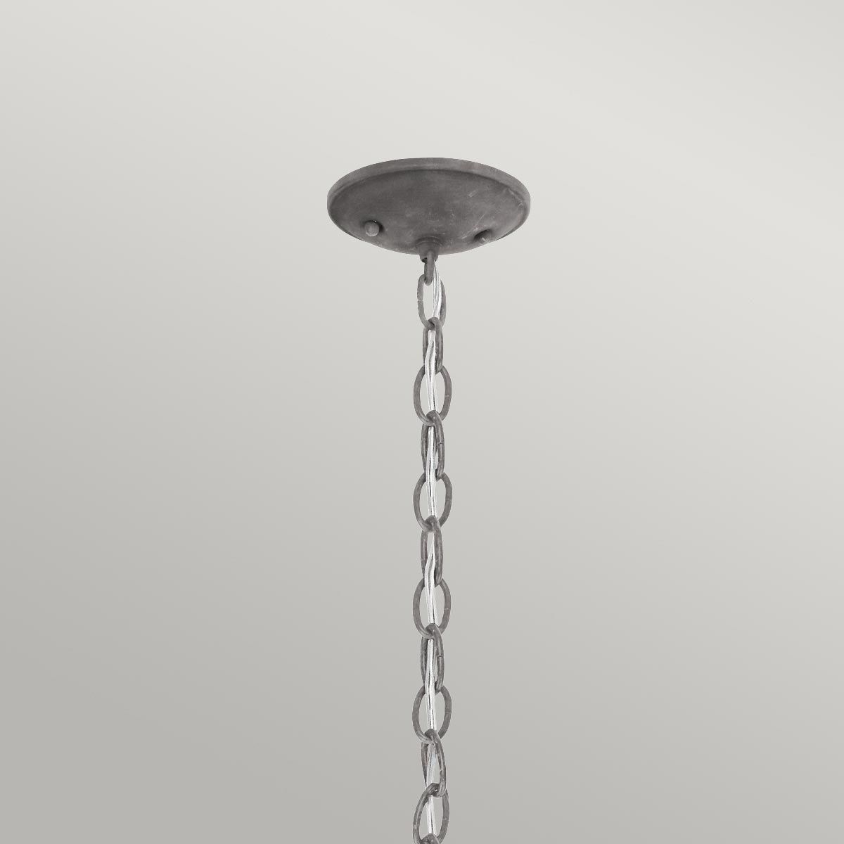 Bridge Point Light Small Chain Lantern in Weathered Zinc