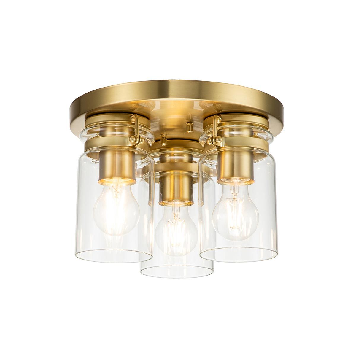 Brinley Light Flush in Brushed Brass