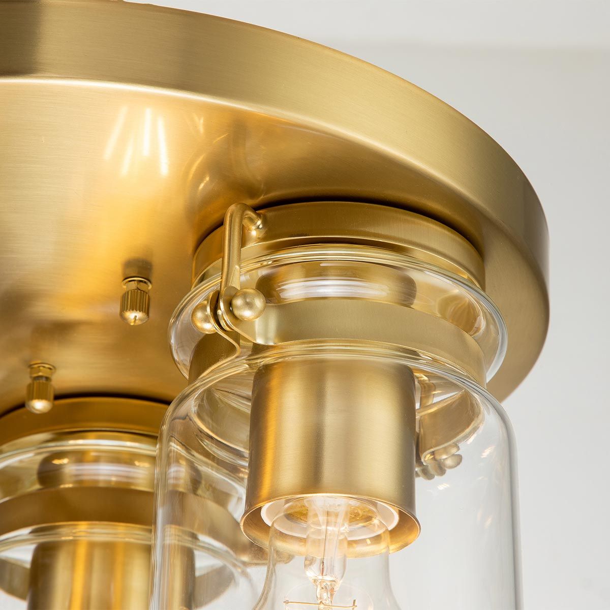 Brinley Light Flush in Brushed Brass