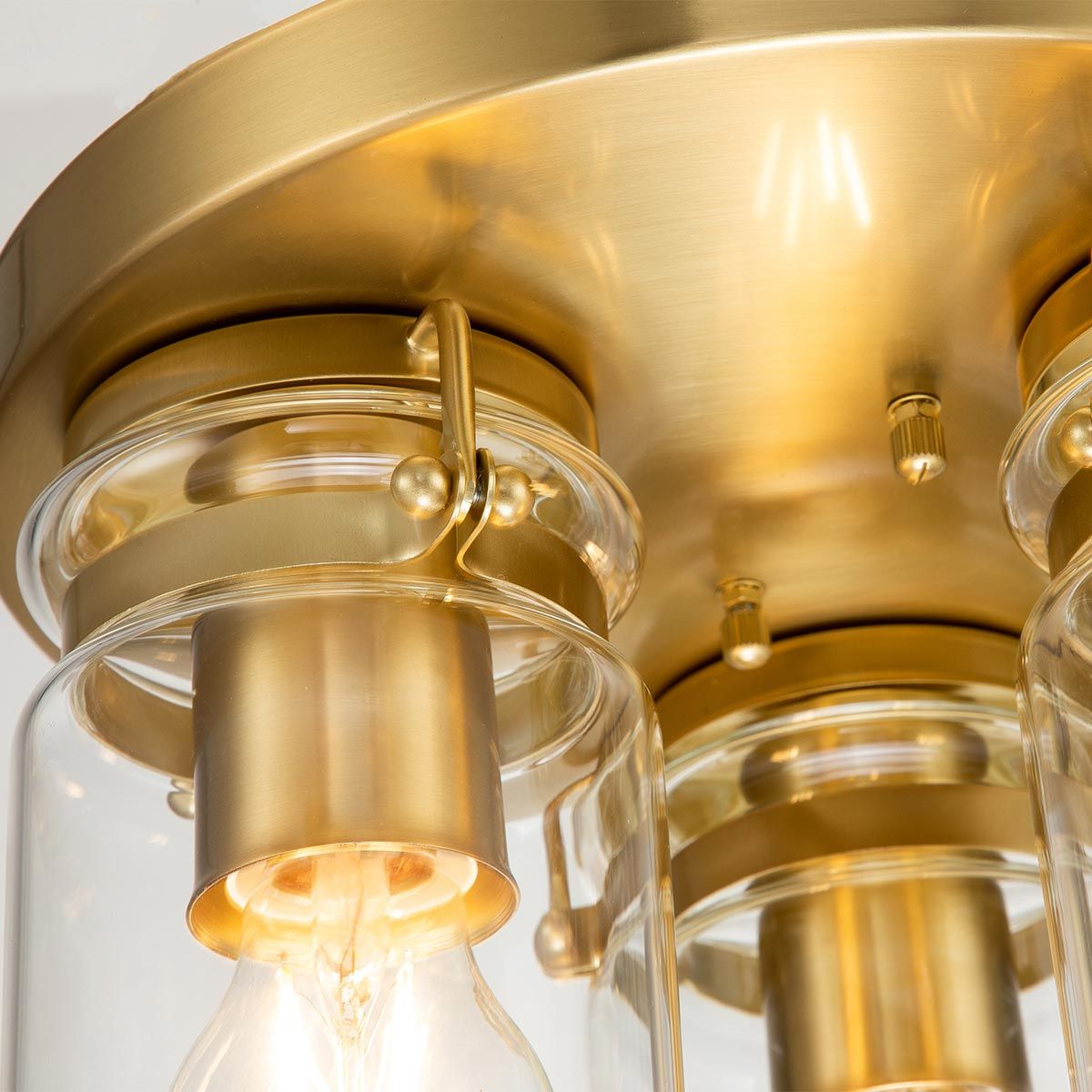 Brinley Light Flush in Brushed Brass
