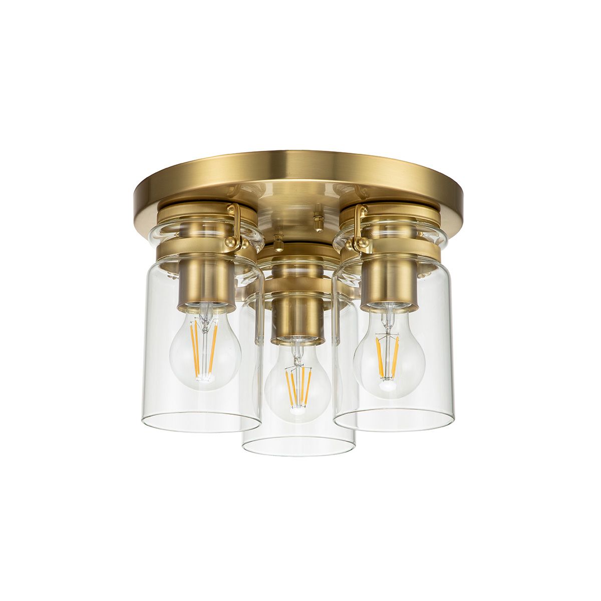 Brinley Light Flush in Brushed Brass
