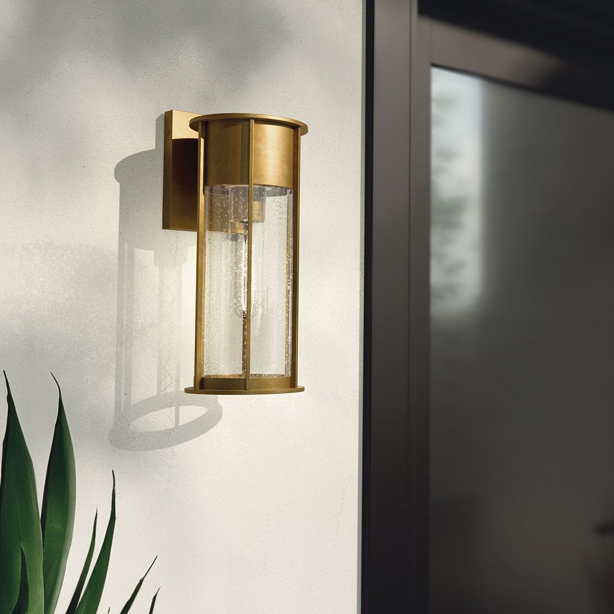 Camillo Medium Wall Lantern in Painted Natural Brass