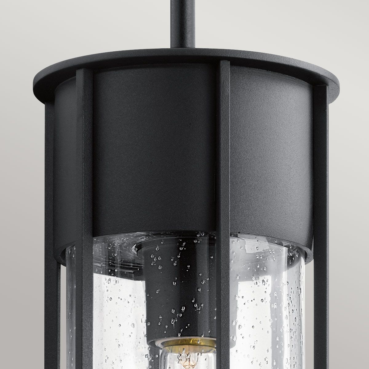 Camillo Outdoor Pendant in Textured Black