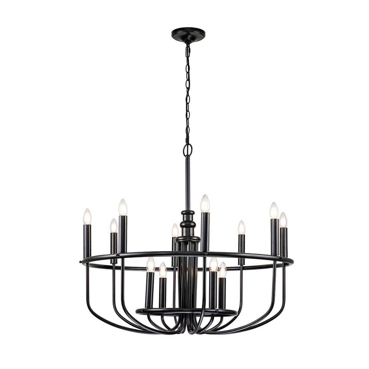 Capitol Hill Light Chandelier in Black