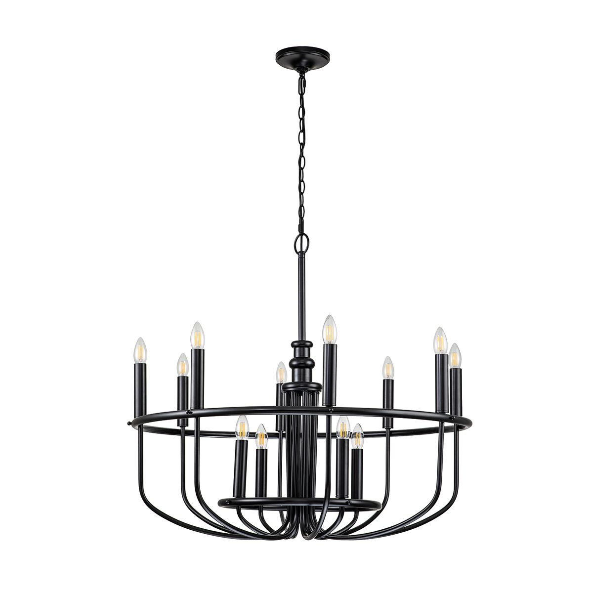Capitol Hill Light Chandelier in Black
