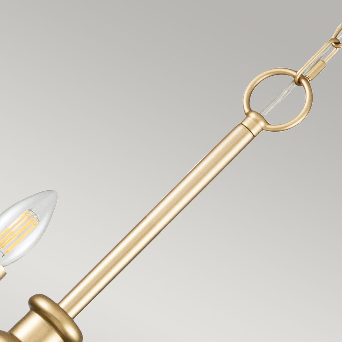 Capitol Hill Light Chandelier in Painted Natural Brass