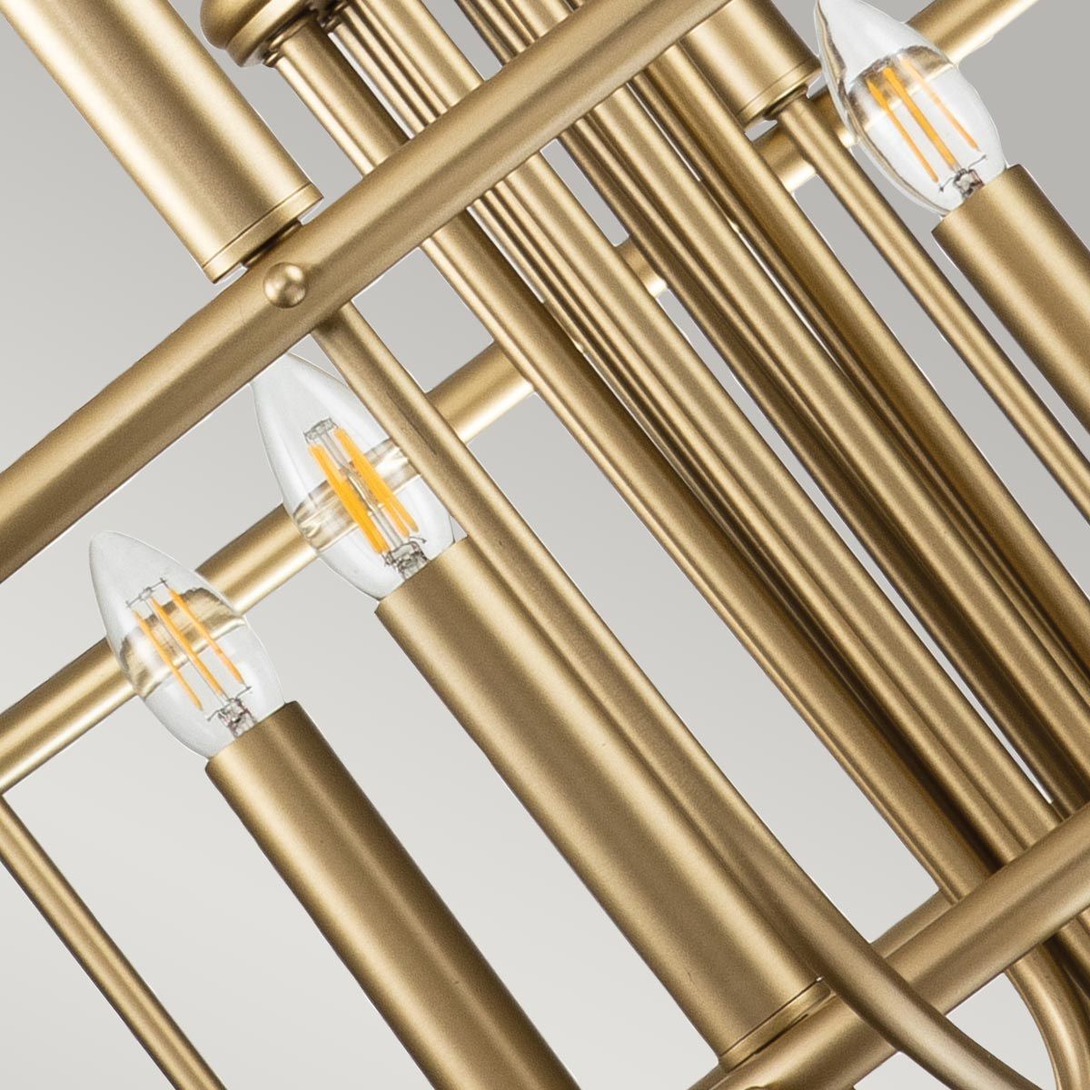 Capitol Hill Light Chandelier in Painted Natural Brass