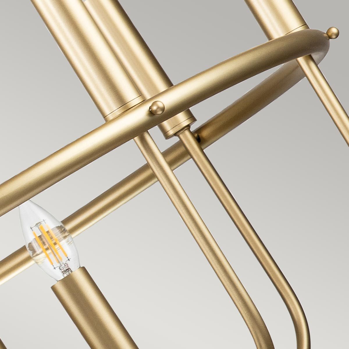 Capitol Hill Light Chandelier in Painted Natural Brass