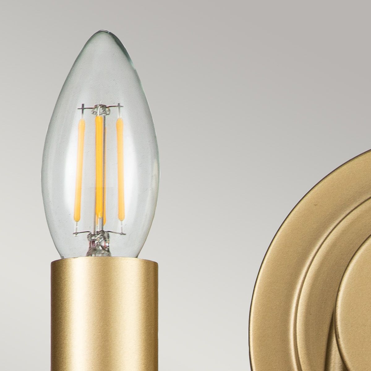 Capitol Hill In Light Wall Light Painted Natural Brass
