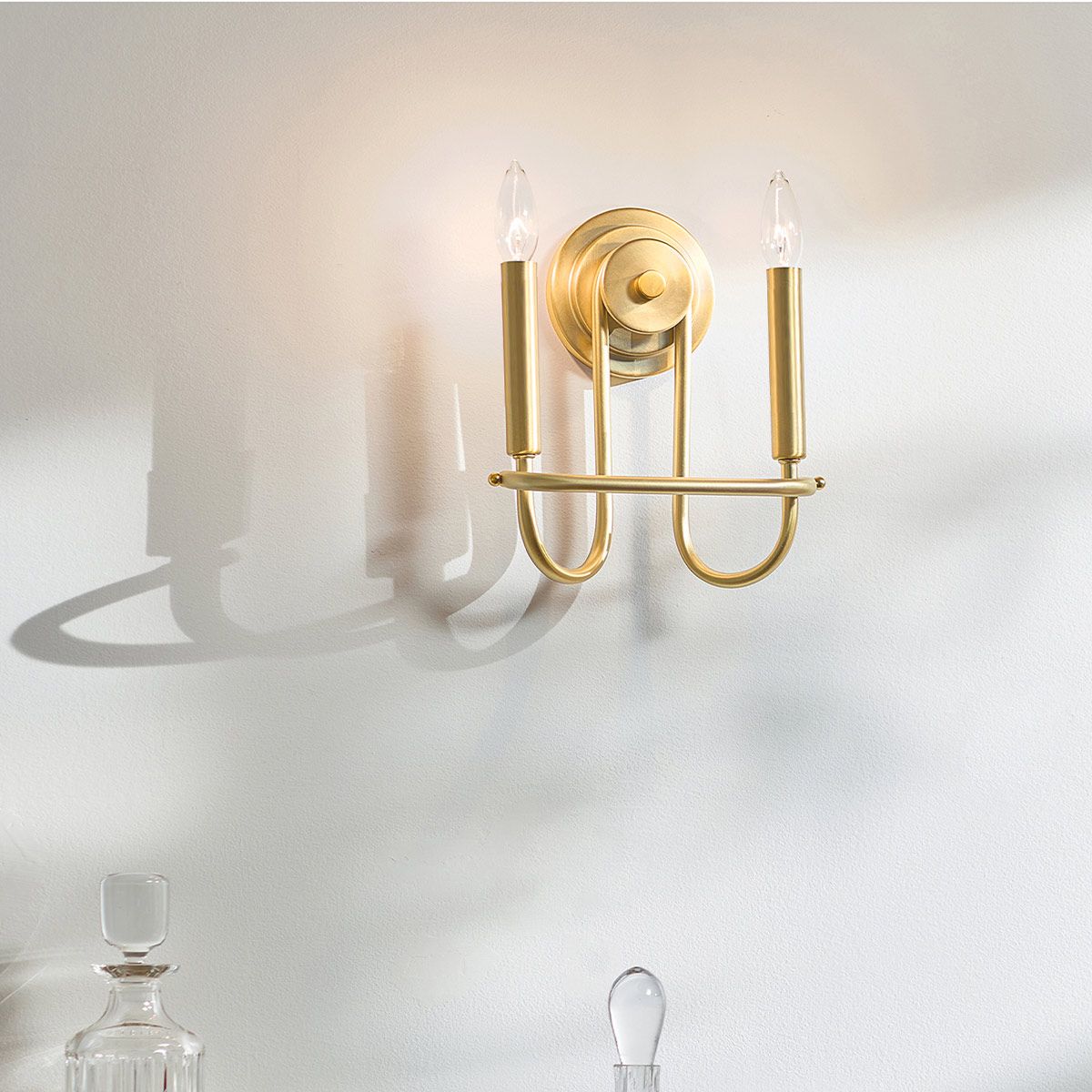 Capitol Hill In Light Wall Light Painted Natural Brass
