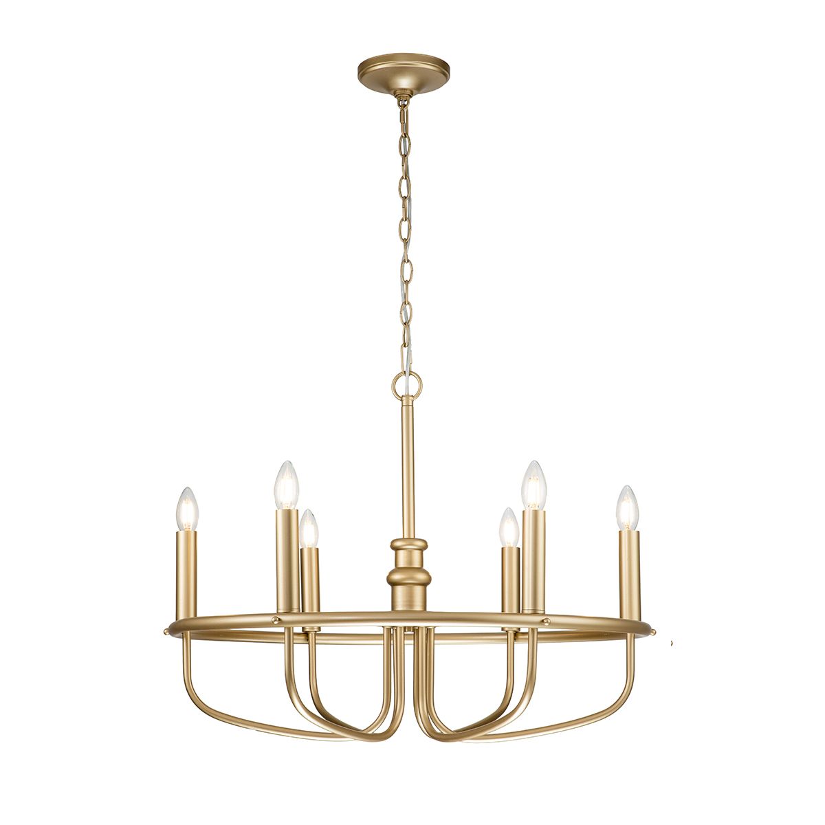 Capitol Hill In Light Chandelier In Painted Natural Brass
