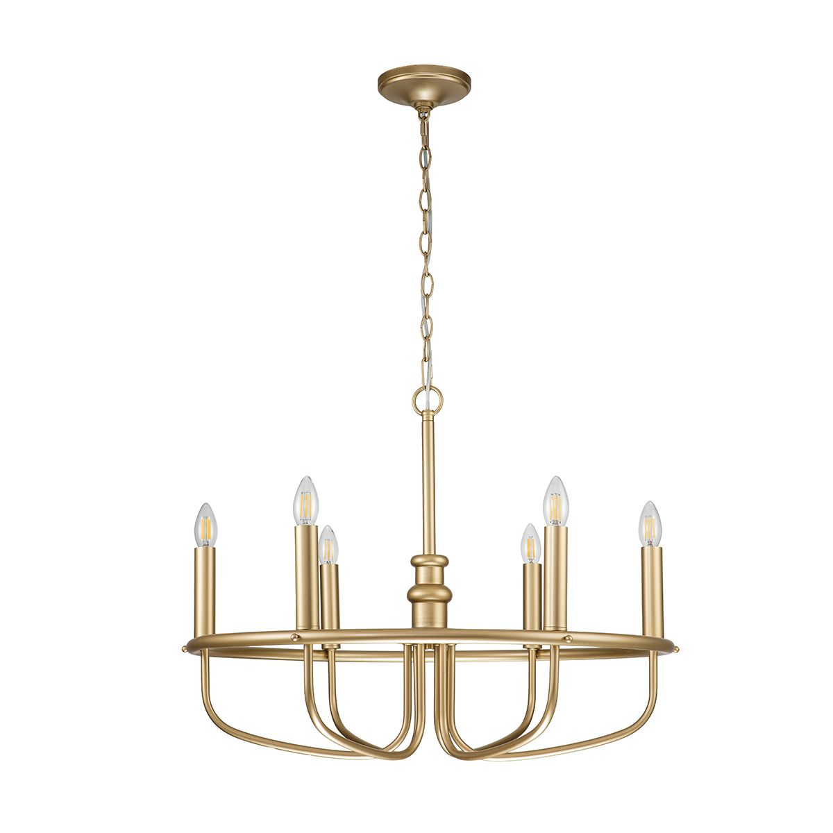 Capitol Hill In Light Chandelier In Painted Natural Brass