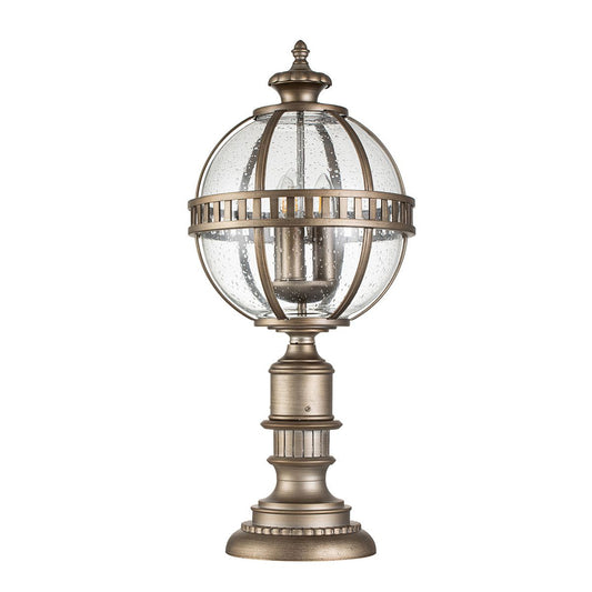 Halleron Light Pedestal Lantern in Burnished Bronze