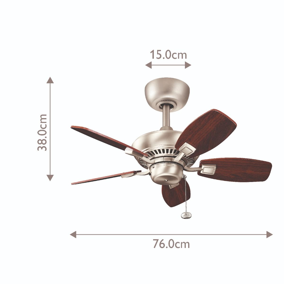 Canfield 30in / 76cm Fan Brushed Nickel