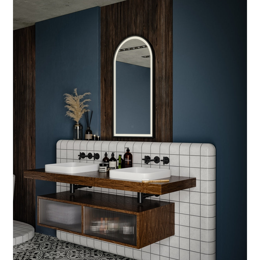 Lomax Light Arched Mirror - 50x100cm