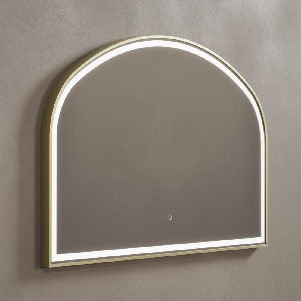 Lomax Light Overmantle Arch Mirror - 120x75cm