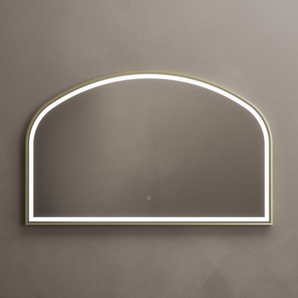 Lomax Light Overmantle Arch Mirror - 120x75cm