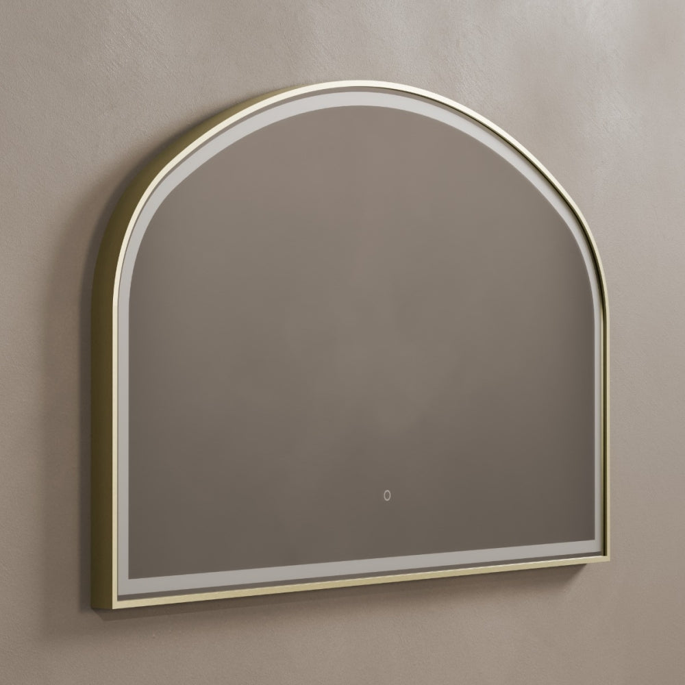 Lomax Light Overmantle Arch Mirror - 120x75cm