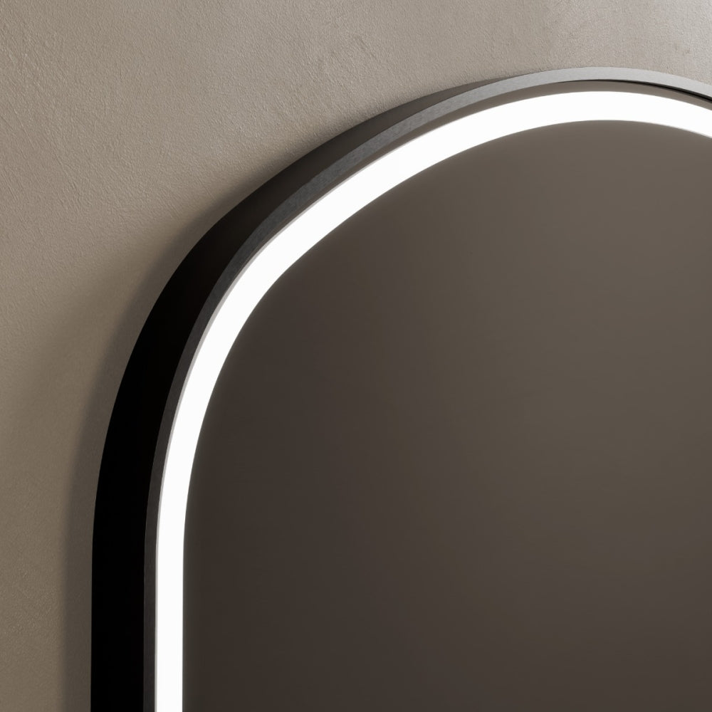 Lomax Light Overmantle Arch Mirror - 120x75cm