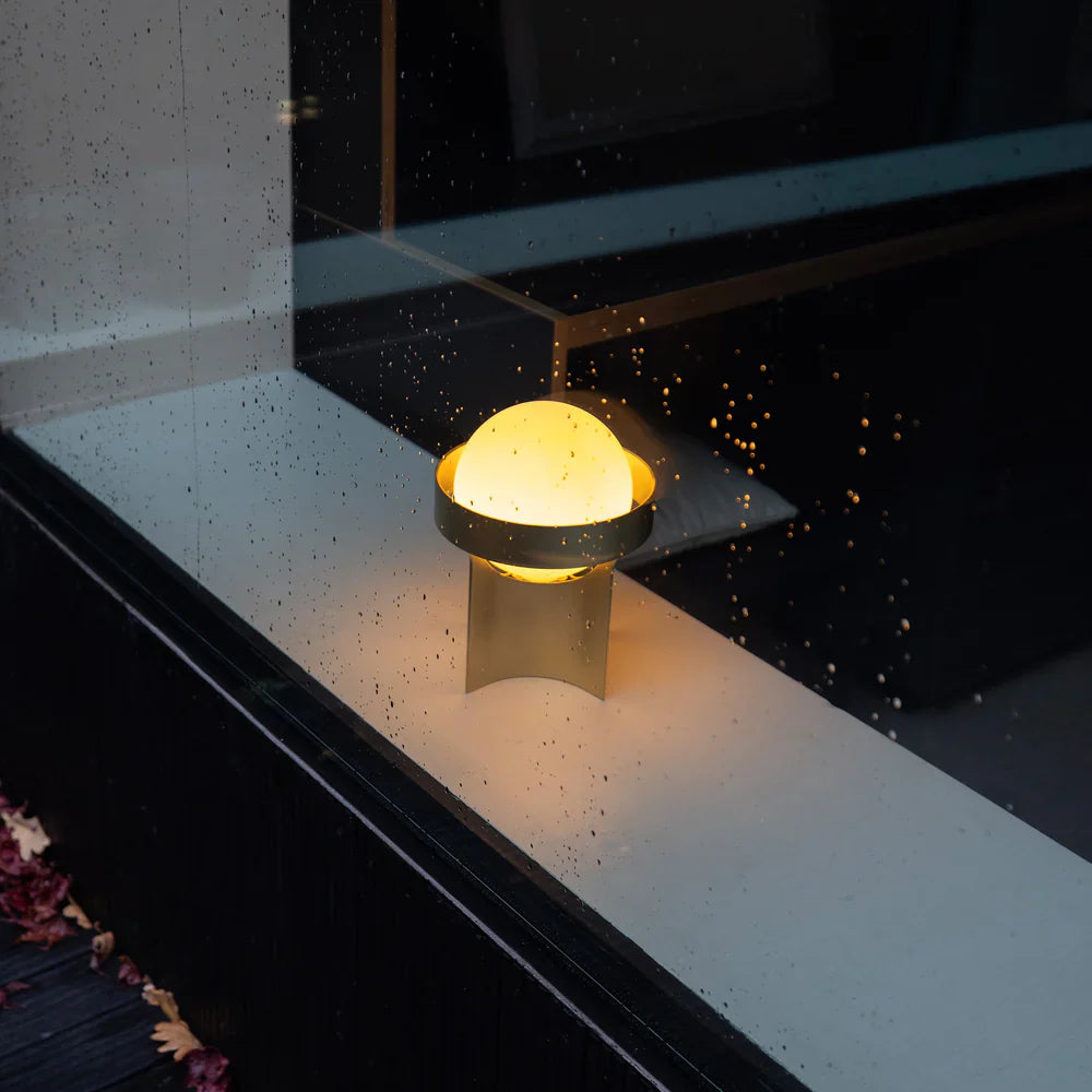 Large Loop Table Lamp with Sphere IV Brass Lifestyle 2