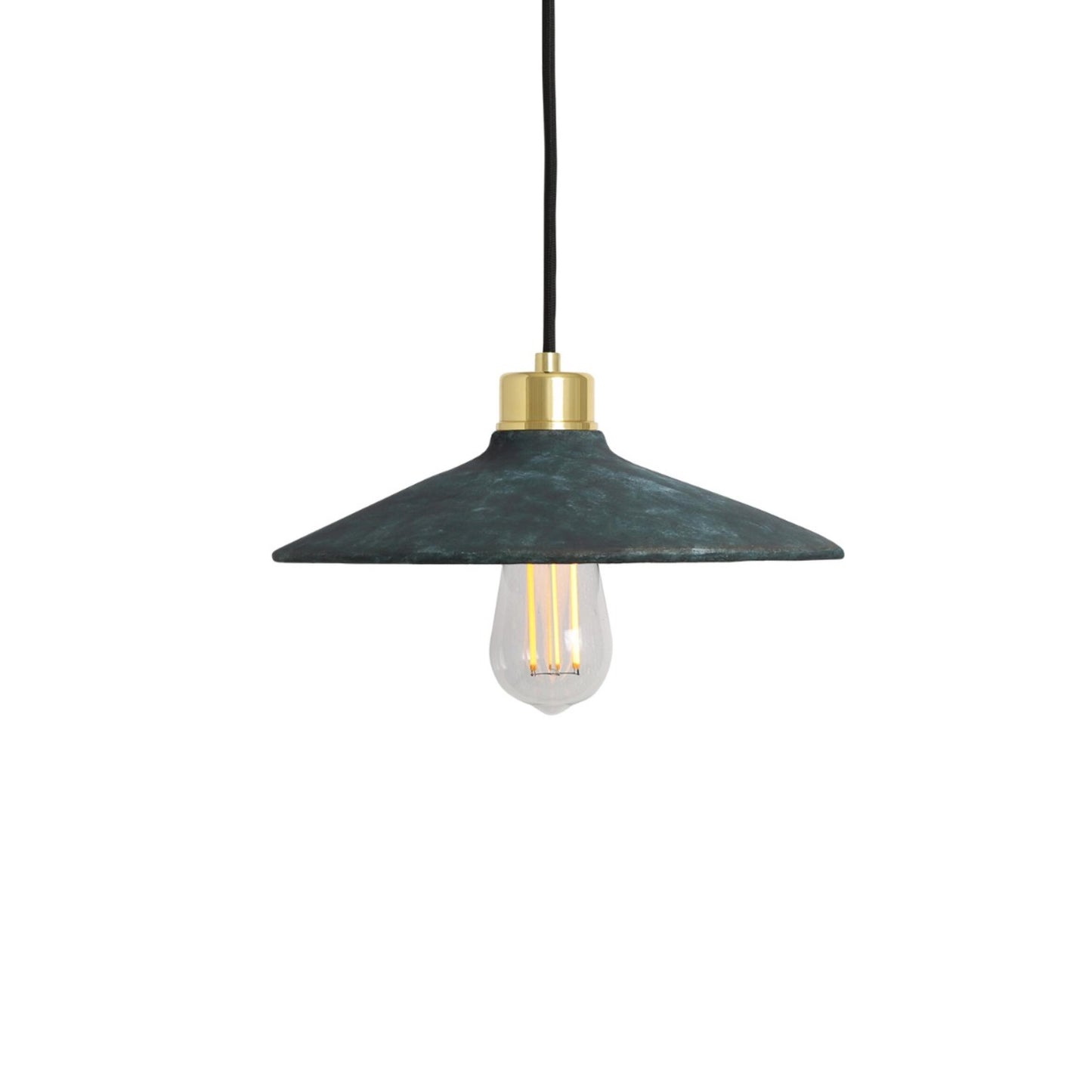 Pyrus Ceramic Pendant Light 28cm, Blue Earth, product shot