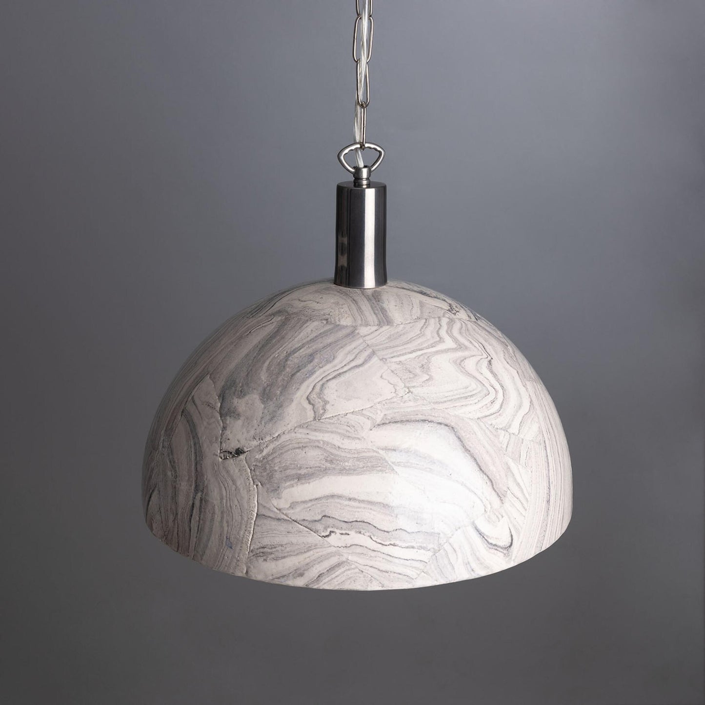 Kauri Marbled Ceramic Dome Pendant Light 37cm