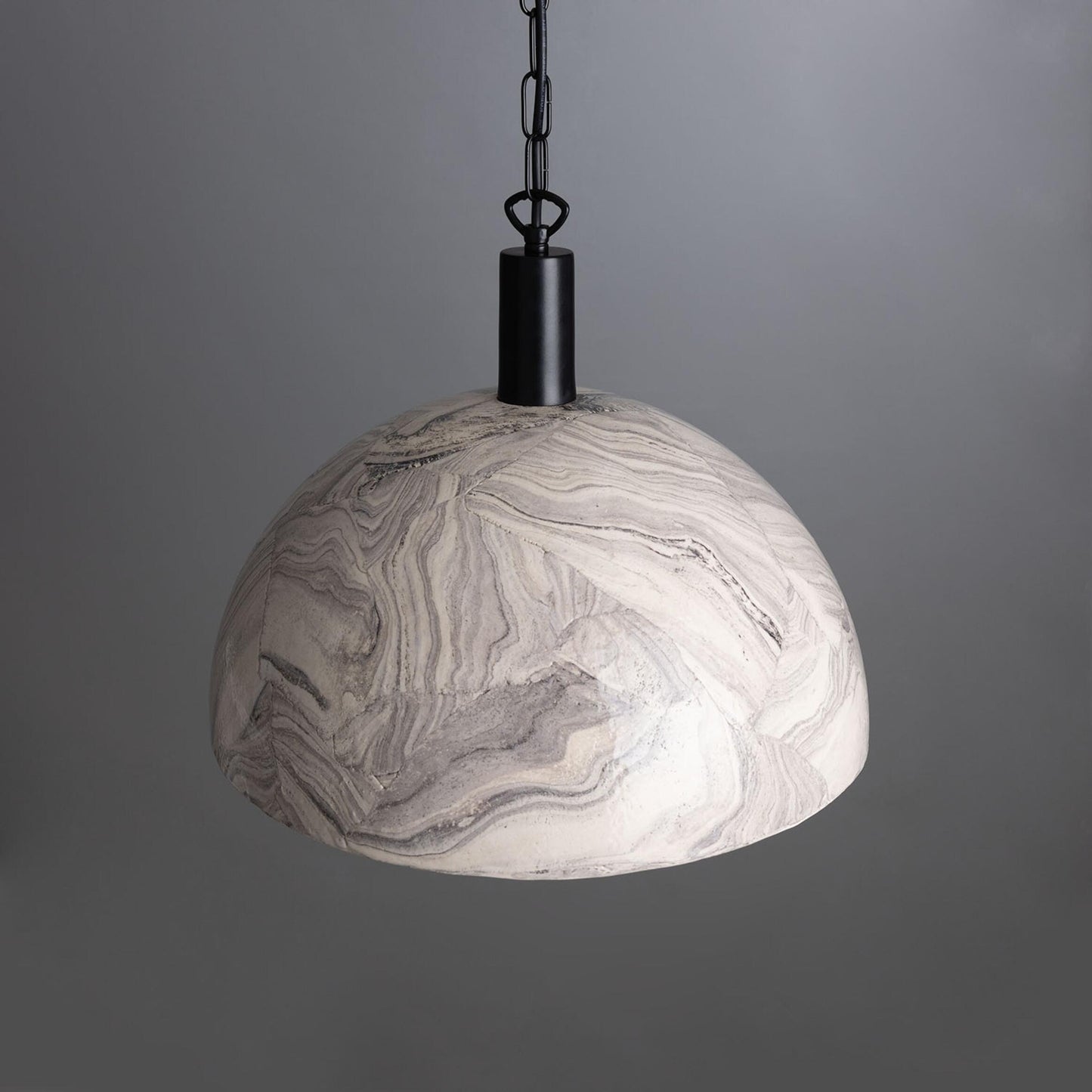Kauri Marbled Ceramic Dome Pendant Light 37cm