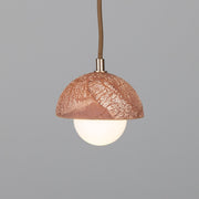 Ferox Small Ceramic Dome Pendant Light 14cm, Red Iron, packshot
