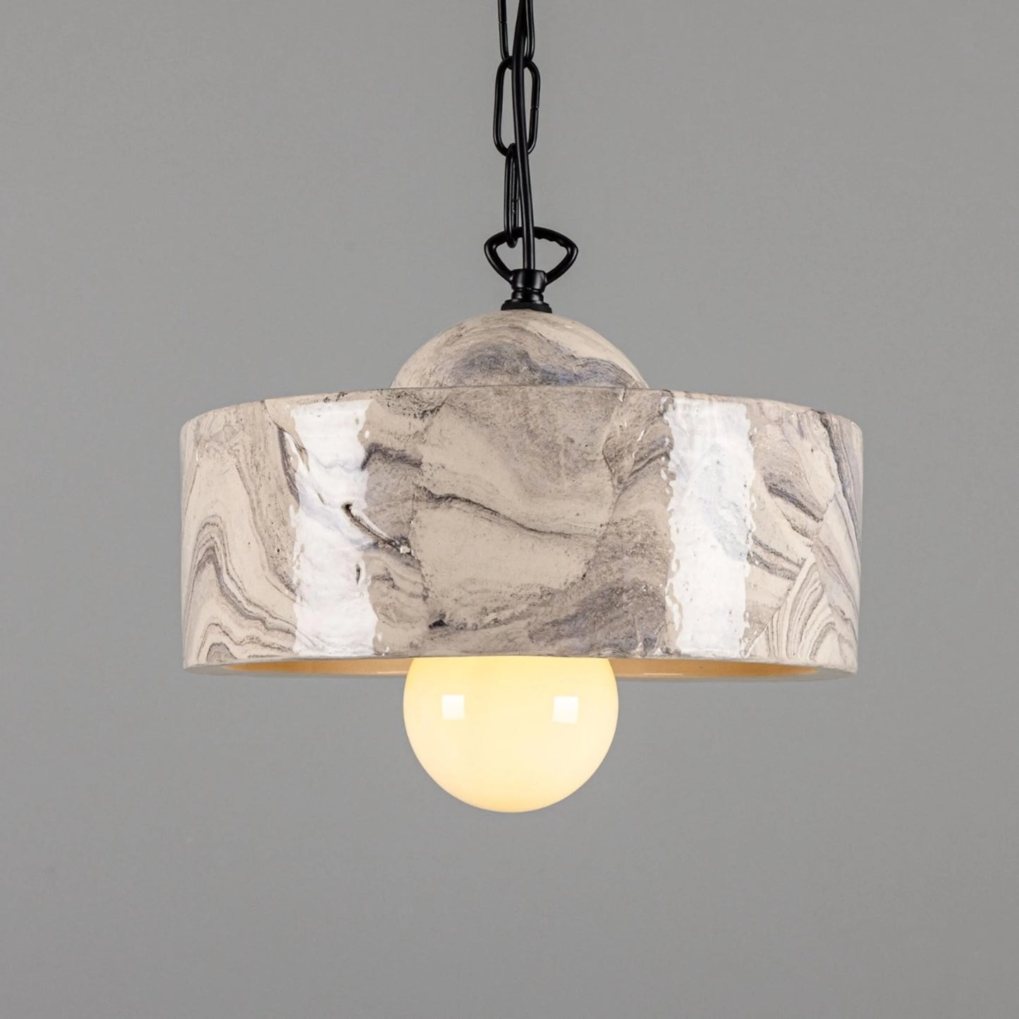 Seville Marbled Ceramic Mid-Century Modern Pendant Light, product shot