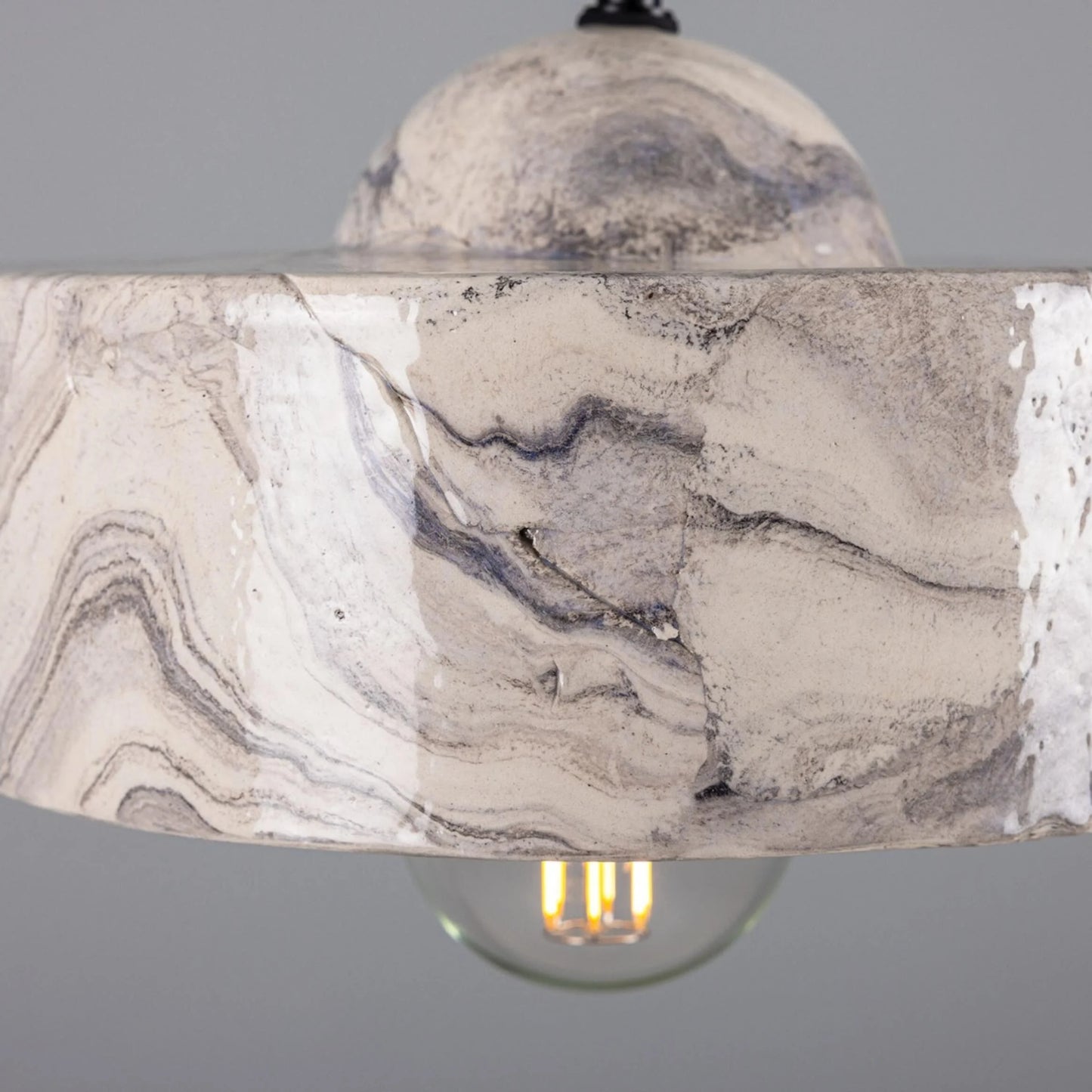 Seville Marbled Ceramic Mid-Century Modern Pendant Light, product shot