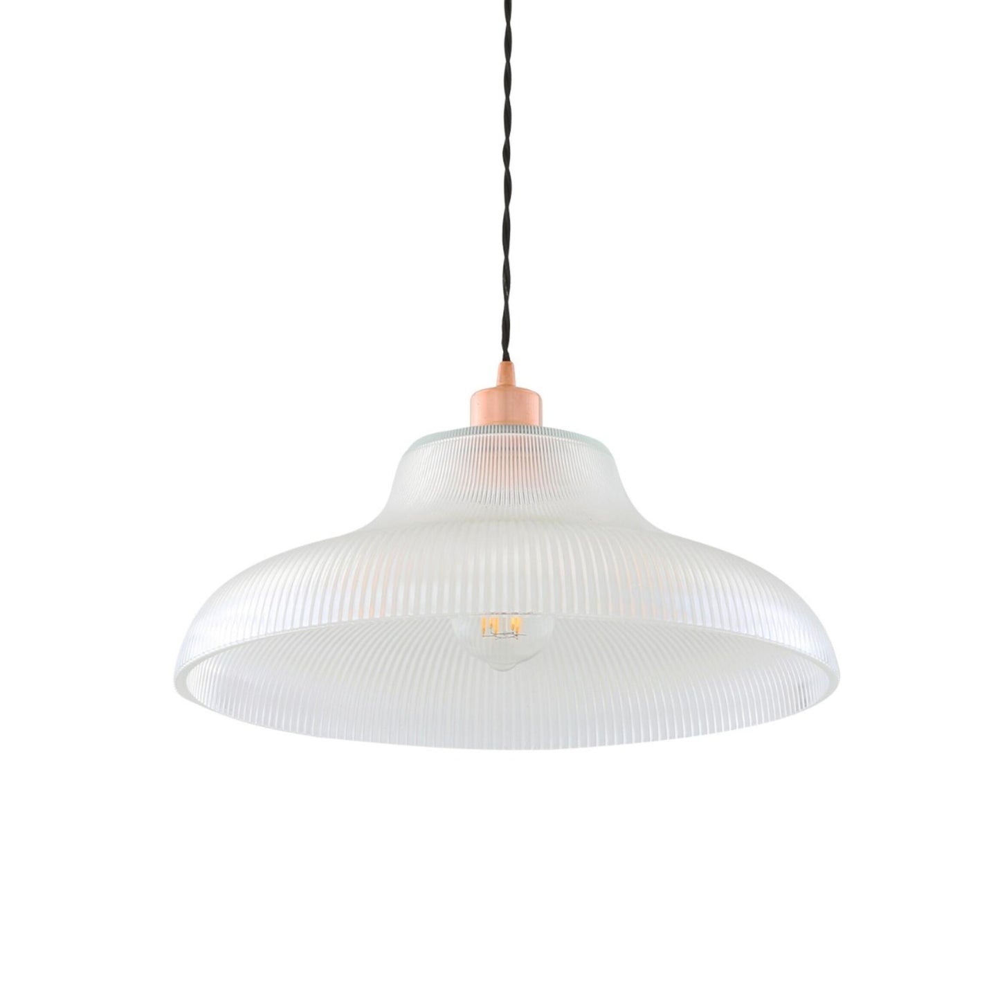 Mono Vintage Railway Glass Pendant Light 40cm