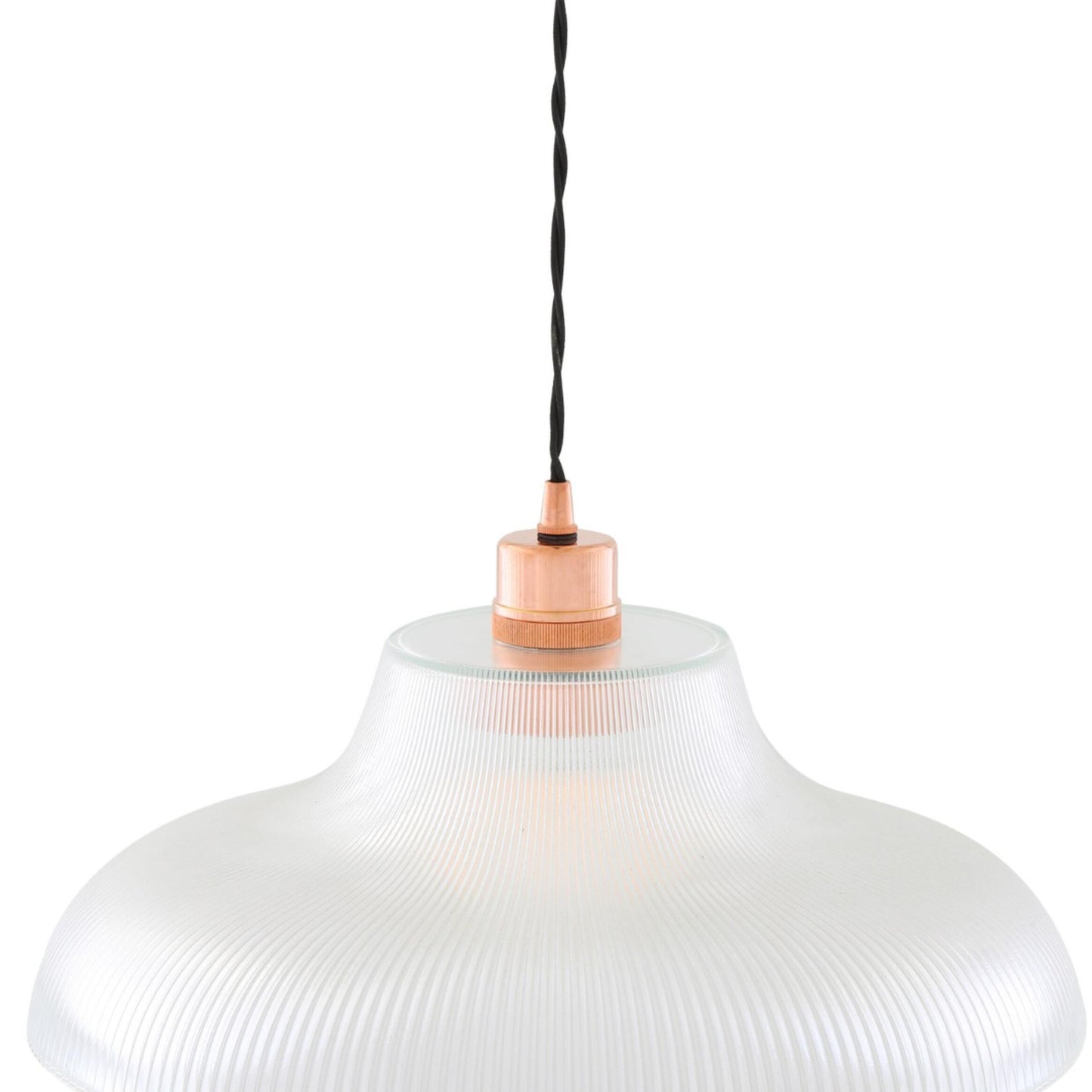 Mono Vintage Railway Glass Pendant Light 40cm