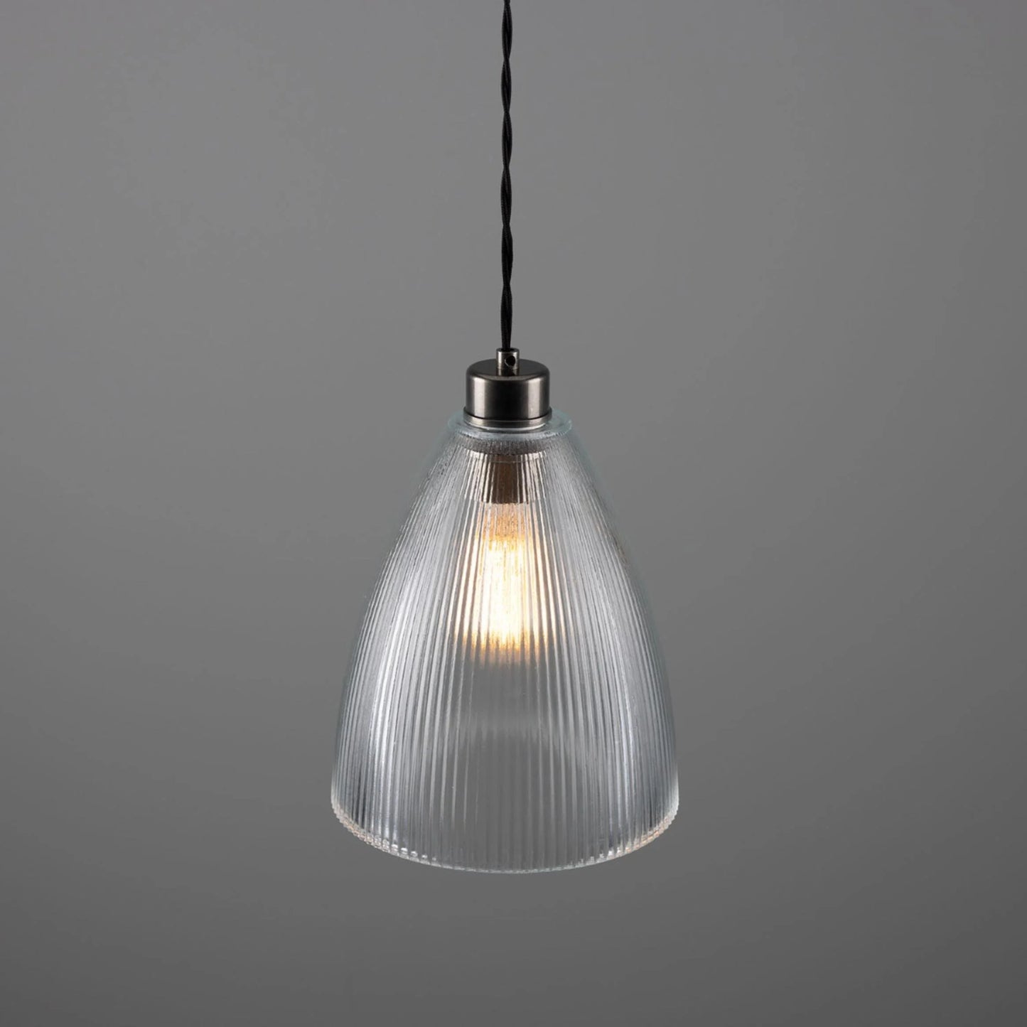 Corvera Holophane Glass Pendant Light 20cm