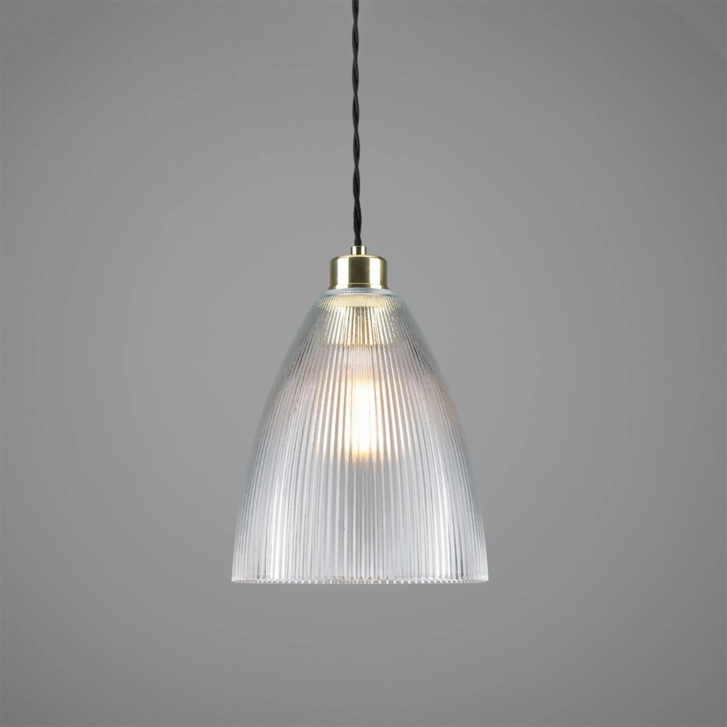 Corvera Holophane Glass Pendant Light 20cm