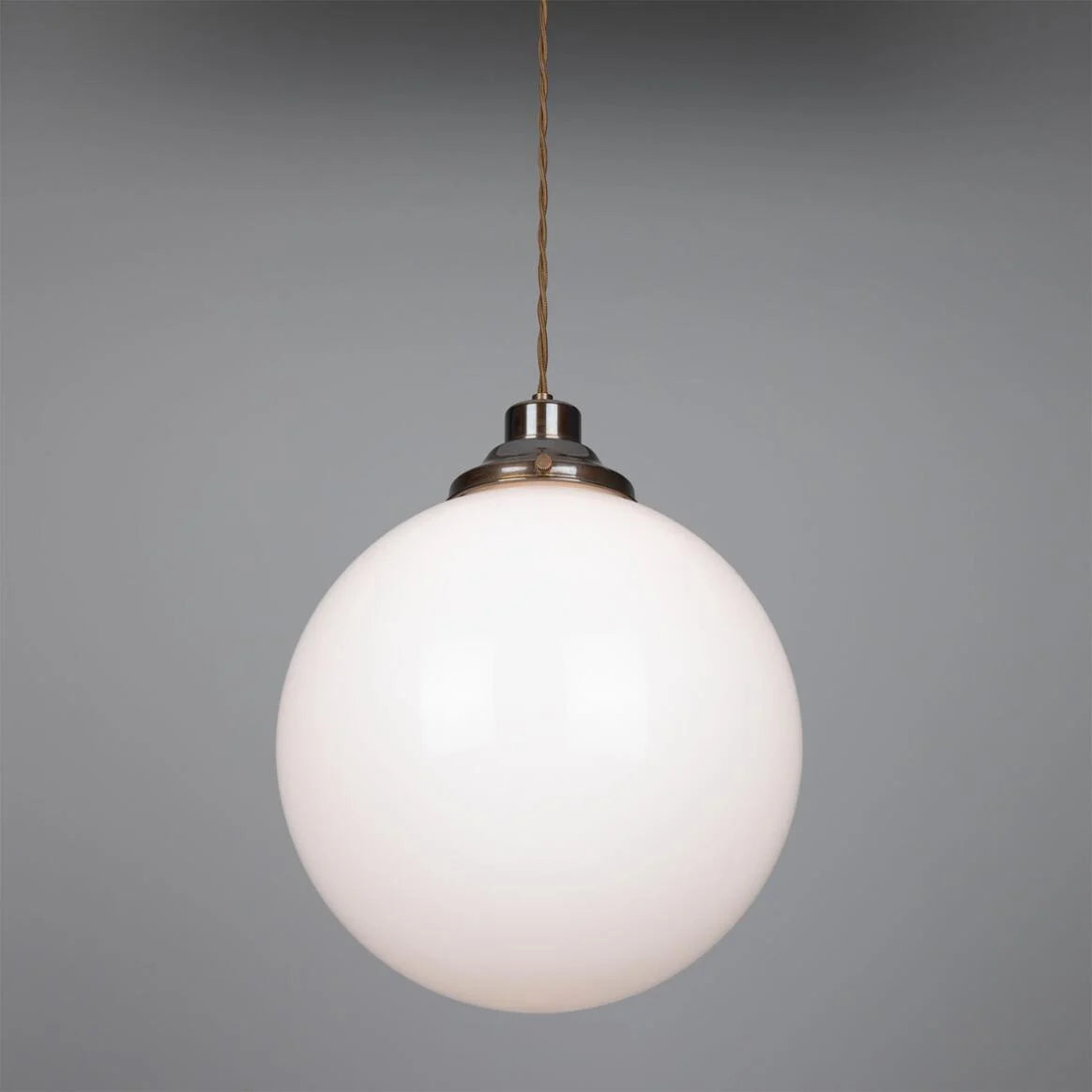 Gentry Opal Glass Globe Pendant Light 30cm