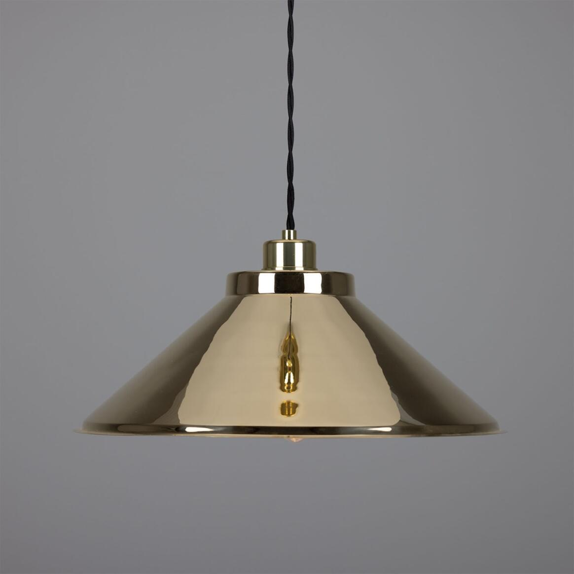 Rio Vintage Brass Pendant Light 38cm
