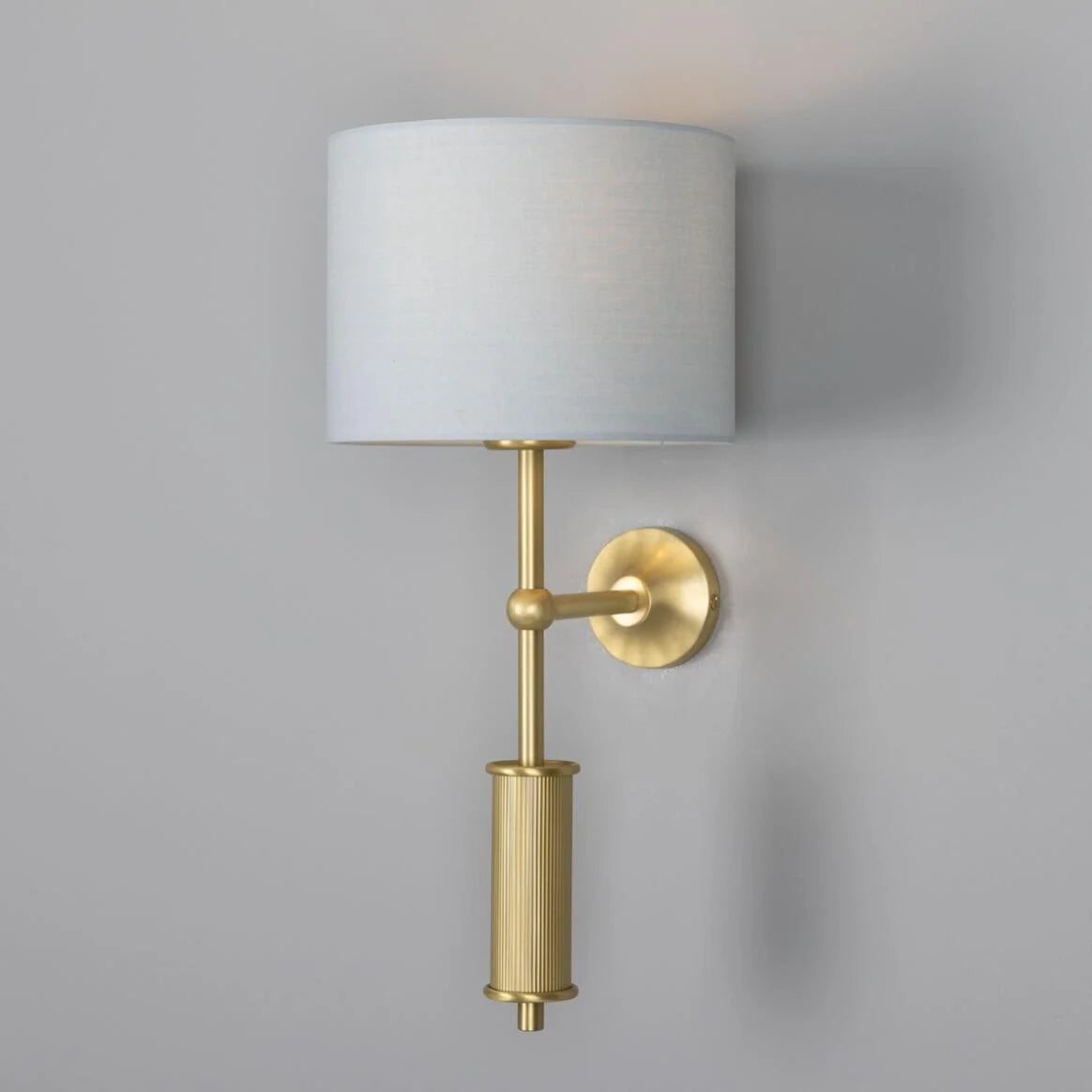 Gorey Contemporary Wall Light with Drum Fabric Shade