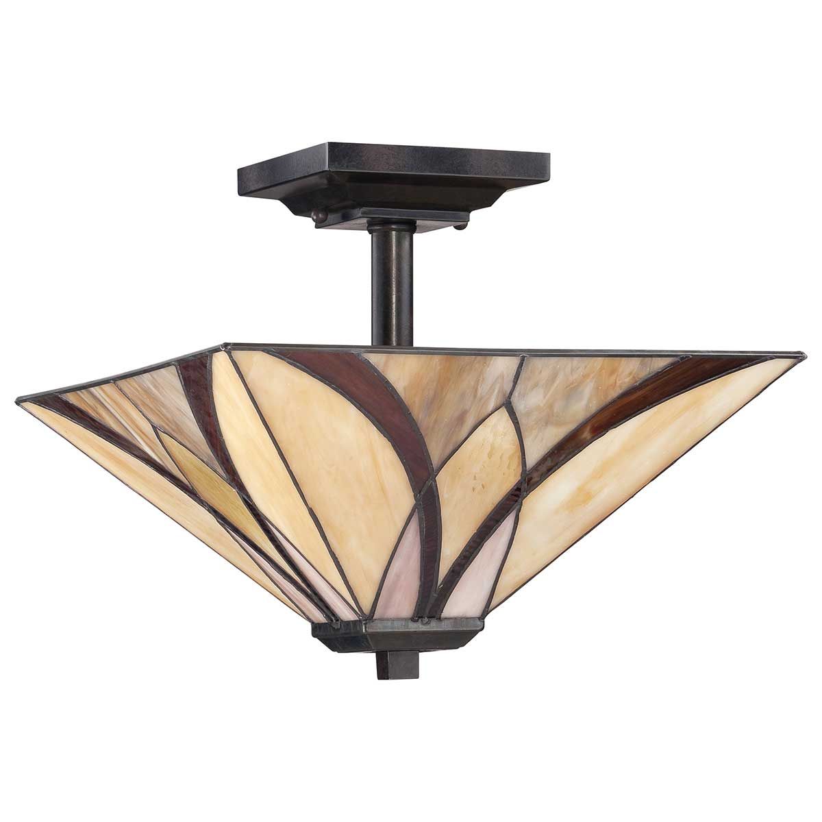 Asheville Light Semi-Flush in Valiant Bronze