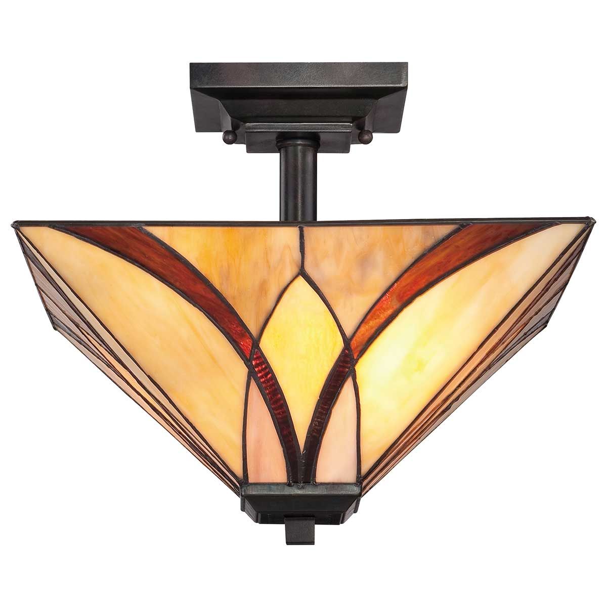 Asheville Light Semi-Flush in Valiant Bronze